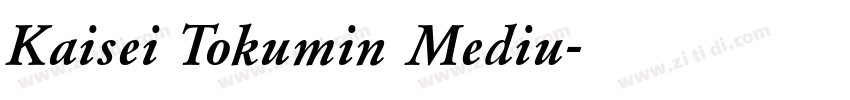 Kaisei Tokumin Mediu字体转换